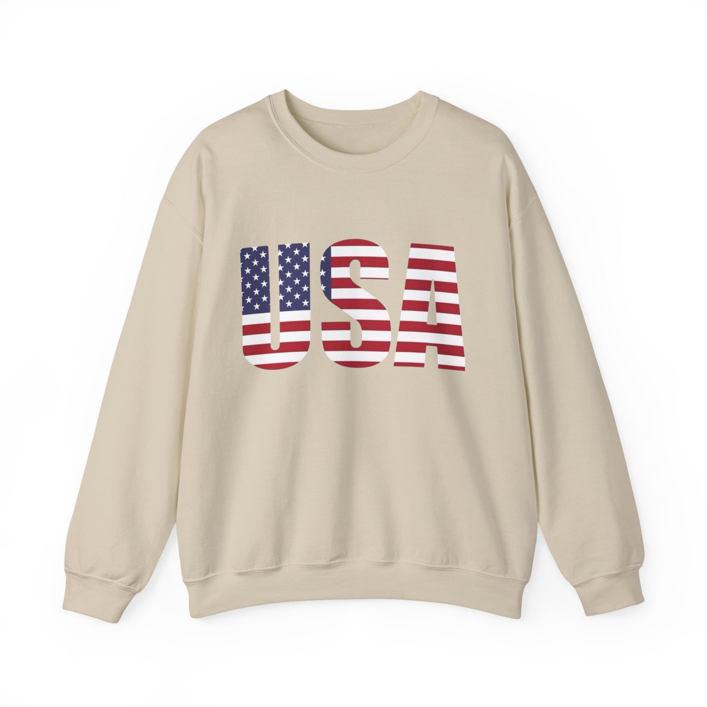USA American Flag Retro Sweater NEW Unisex Heavy Blend™ Crewneck Sweatshirt