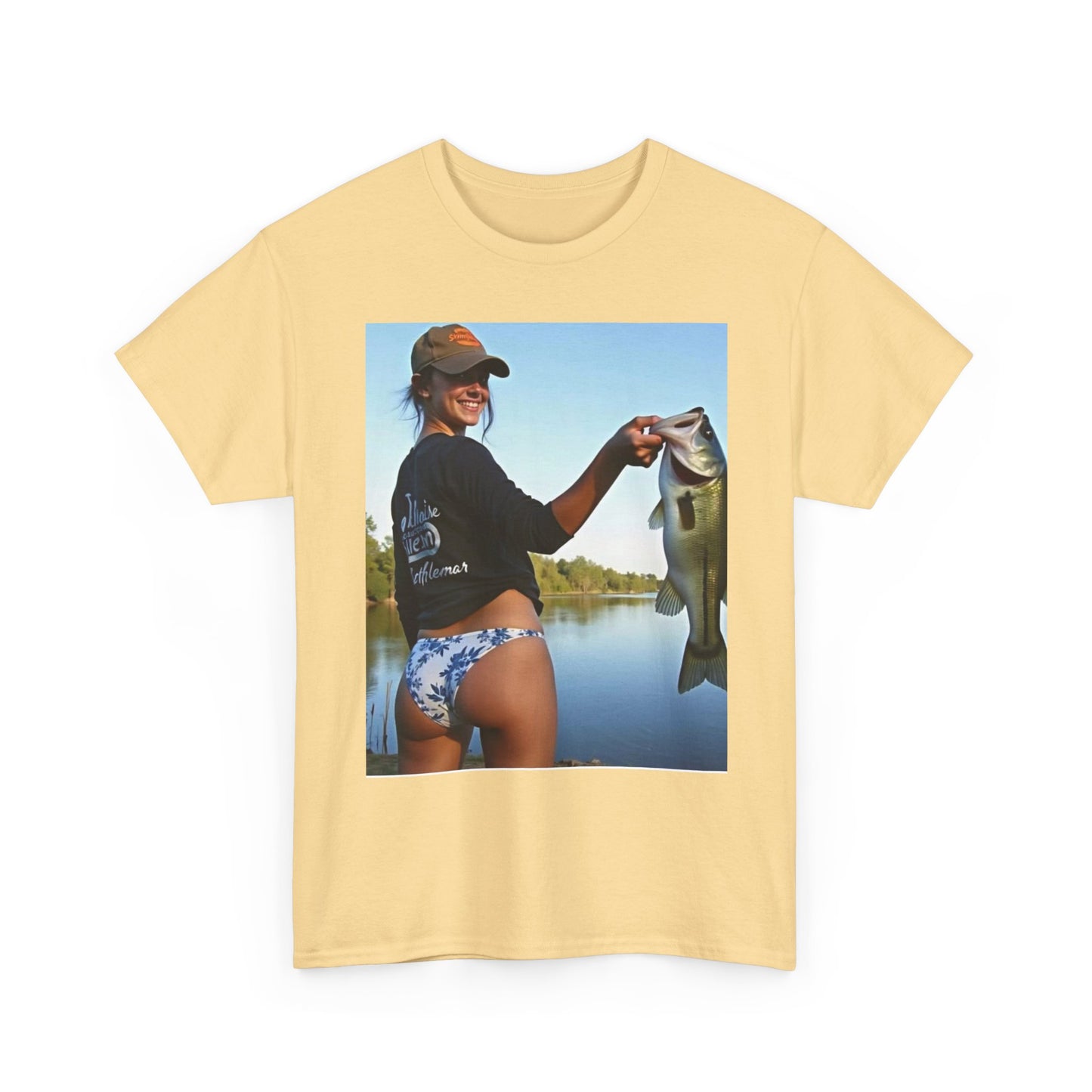 Fishing Babes Outdoors Graphic T Shirt S-5XL Unisex Heavy Cotton Tee