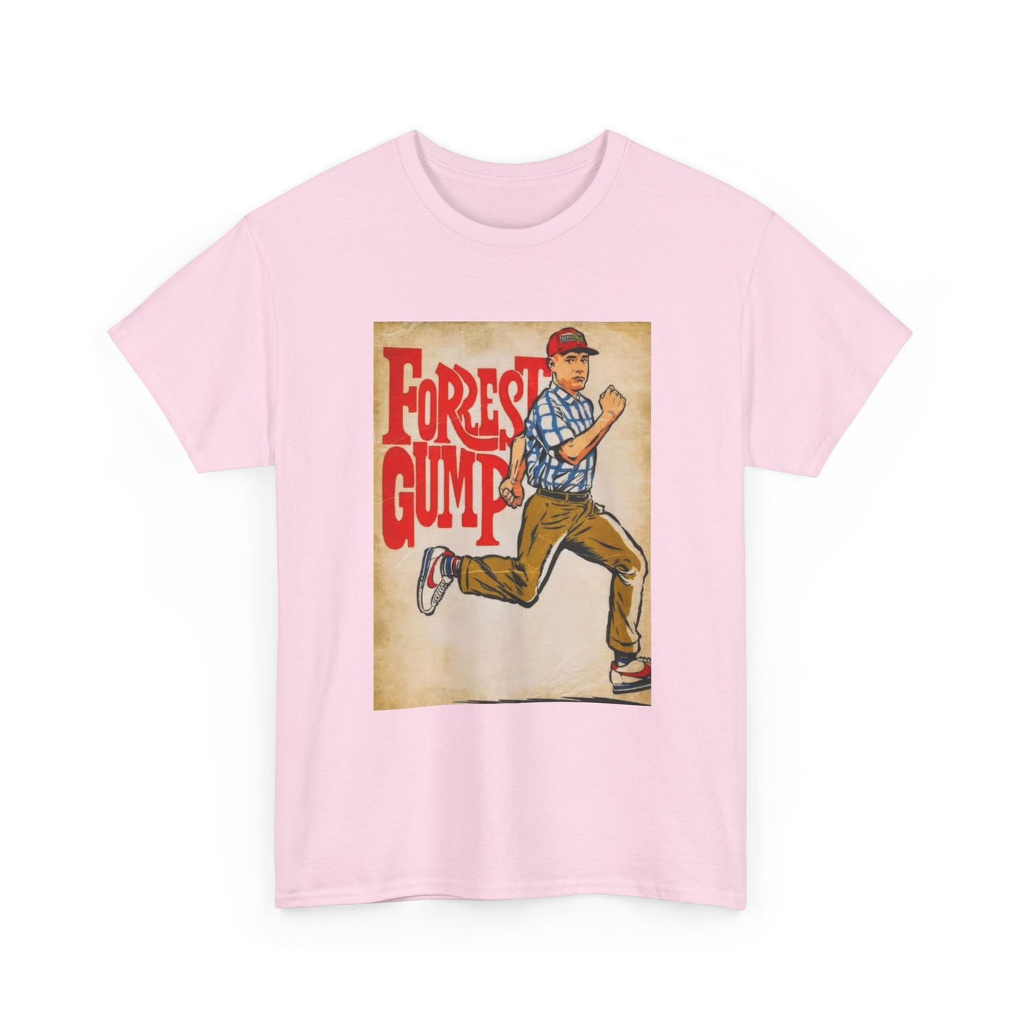 Forrest Gump Tshirt Vintage Retro Movie Poster Unisex Heavy Cotton Tee
