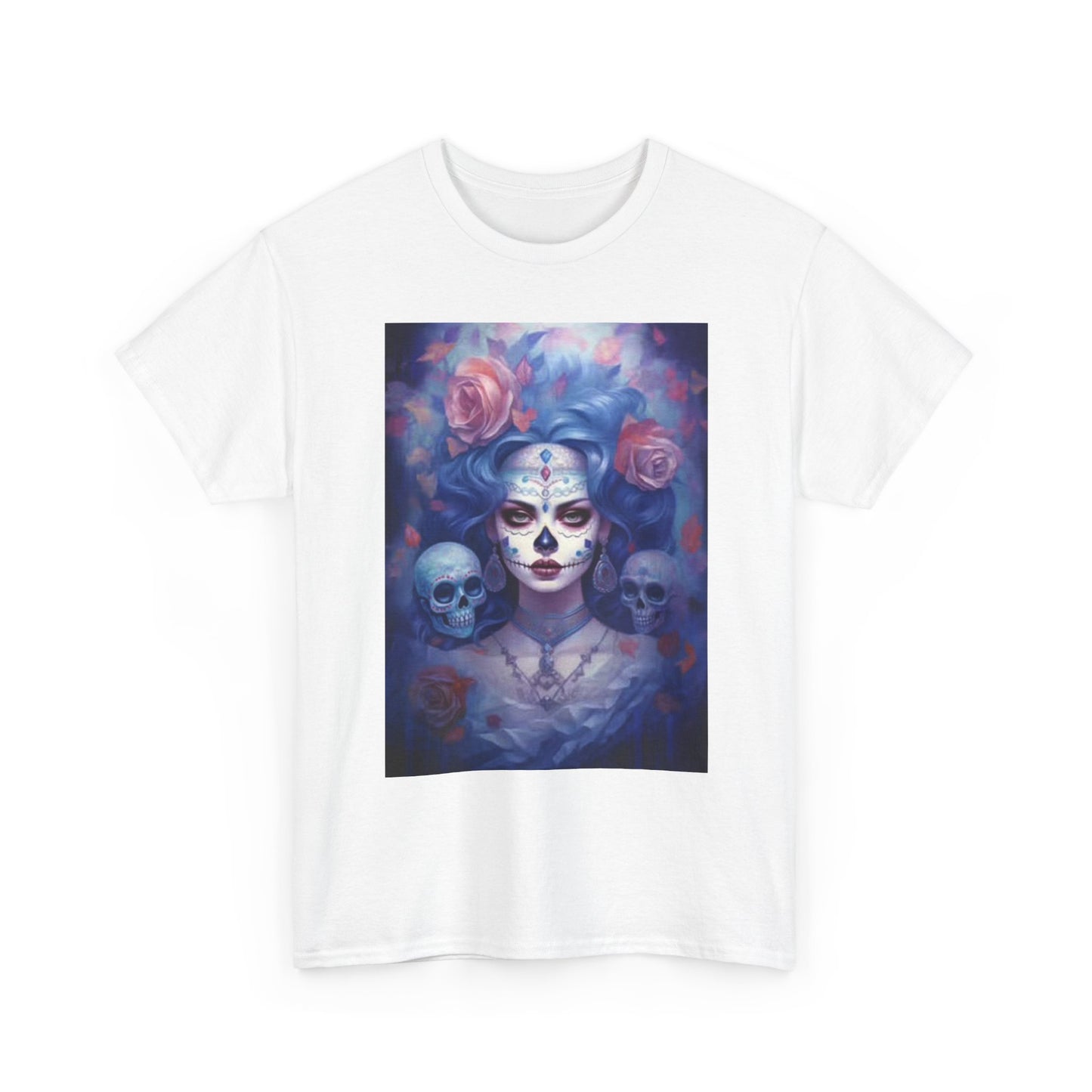 Day Of The Dead Graphic T Shirt Retro Art Mexico Vintage Unisex Heavy Cotton AI
