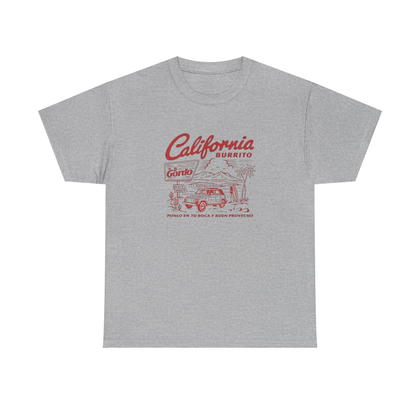 California Burrito Retro Graphic T Shirt S-5XL NEW Unisex Heavy Cotton Tee
