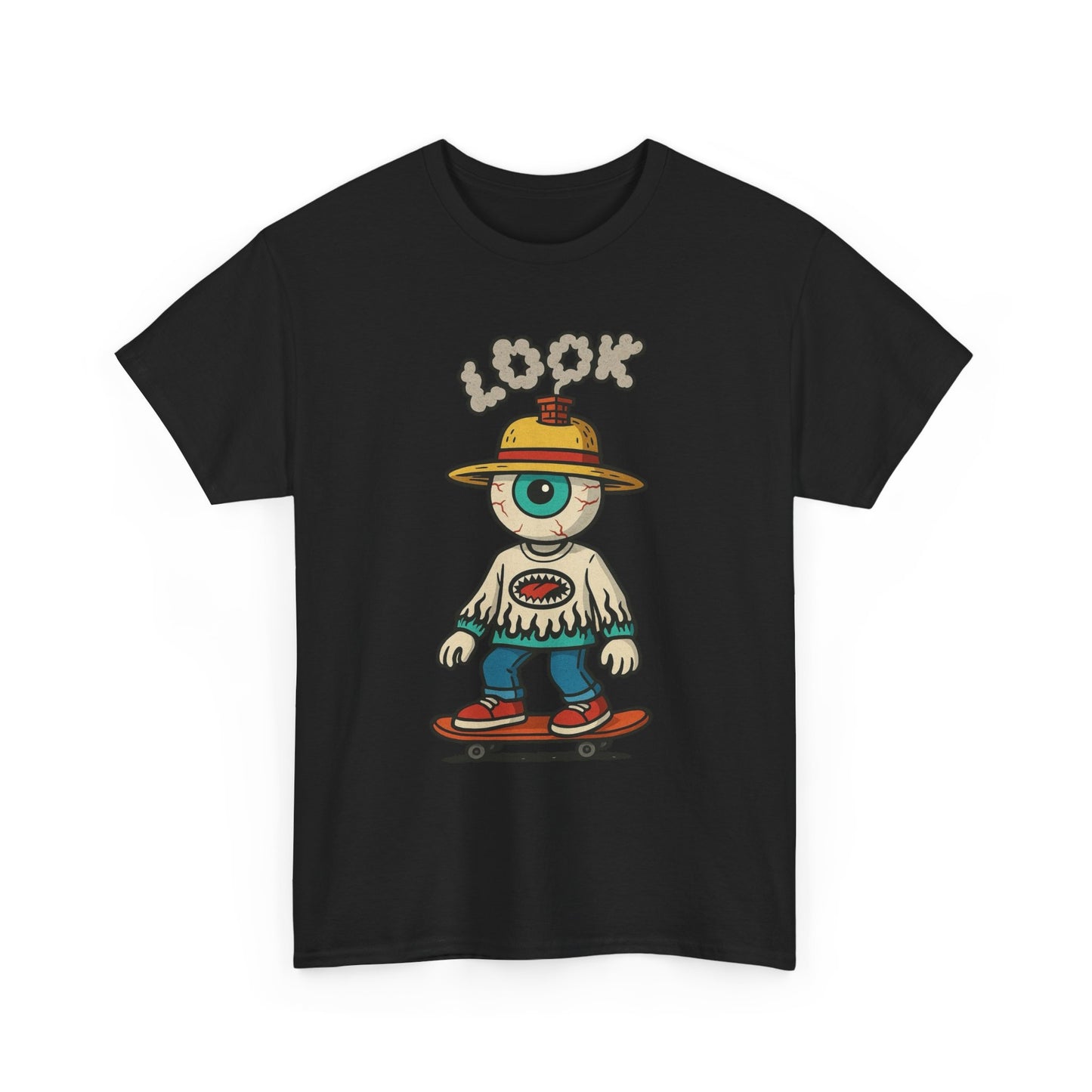 Lookout Eyes Skateboarding SB Graphic T-Shirt Comfy Cotton Tee Brand NEW
