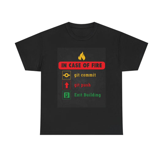 Fire Fighter Shirt Funny Graphic Fire Unisex Heavy Cotton Tee