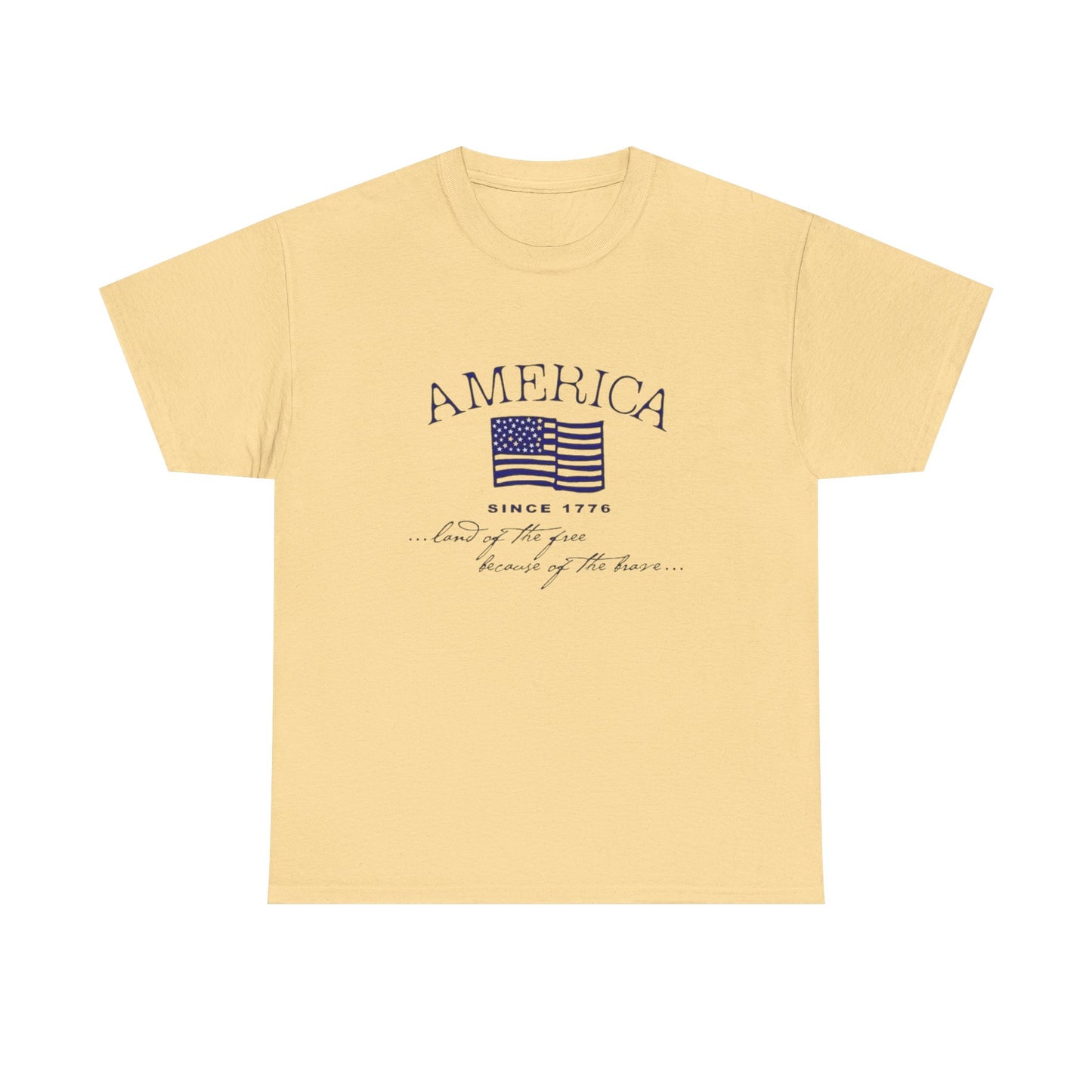 America Land Of The Free Graphic T Shirt ADULT NEW