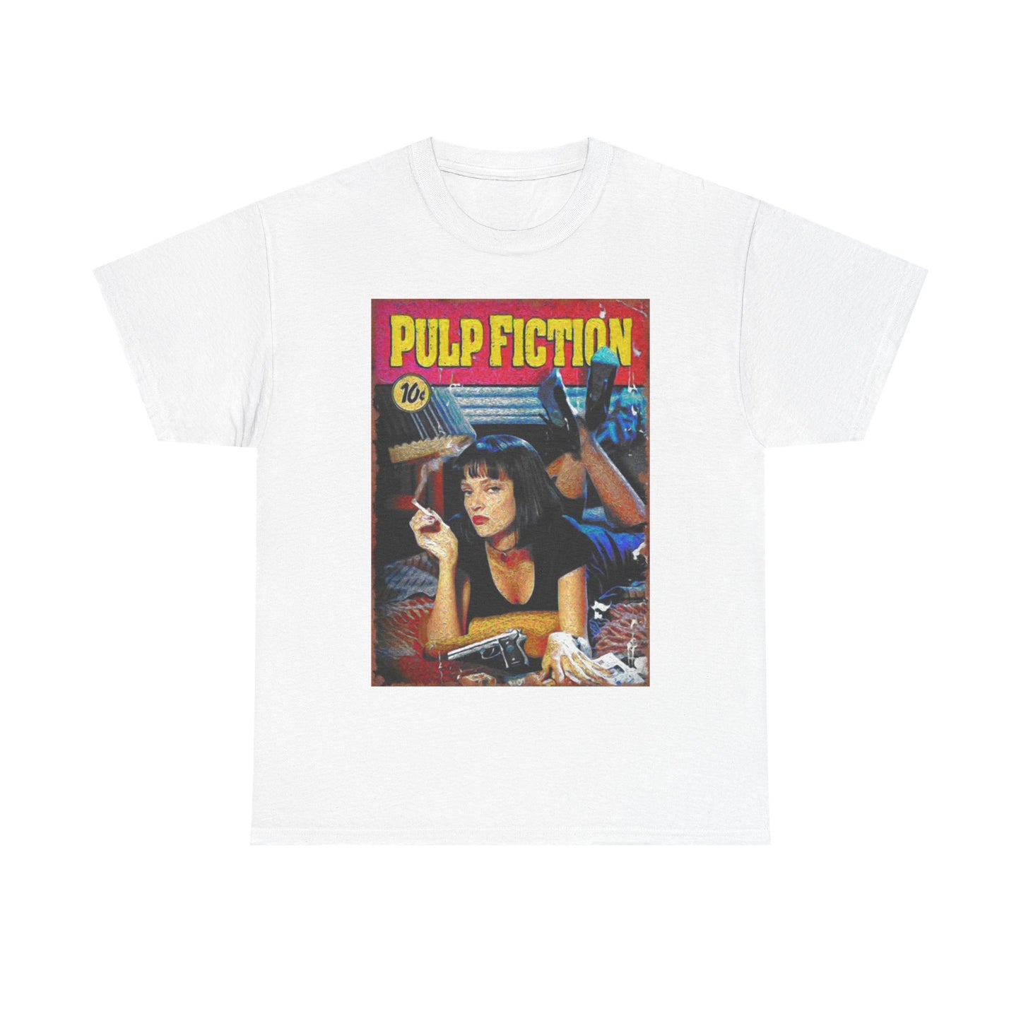 Pulp fiction T-shirt vintage graphic retro movie poster Unisex Heavy Cotton Tee