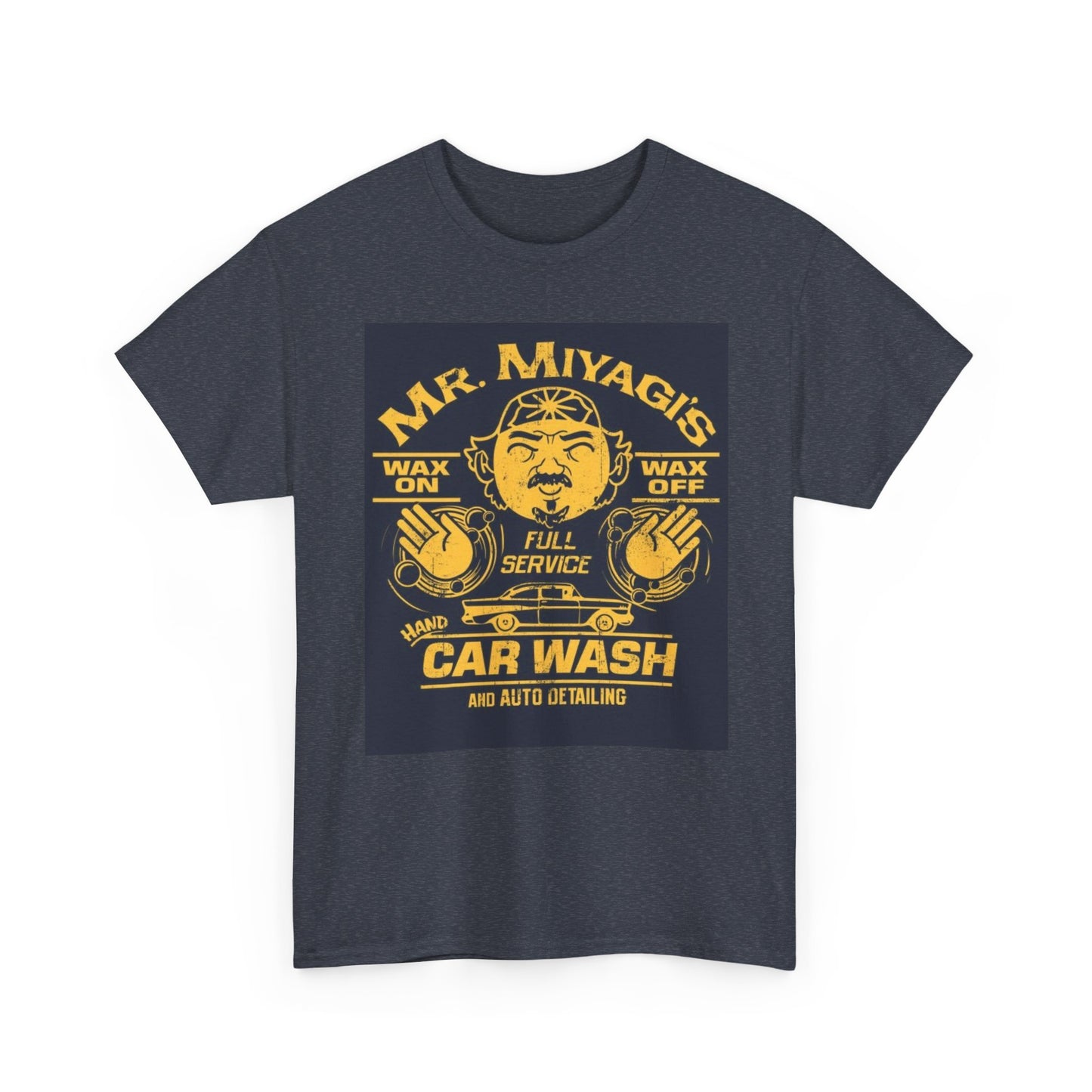 Mr Miyagi's Car Wash Graphic T Shirt Vintage Karate Kid Unisex Heavy Cotton Tee
