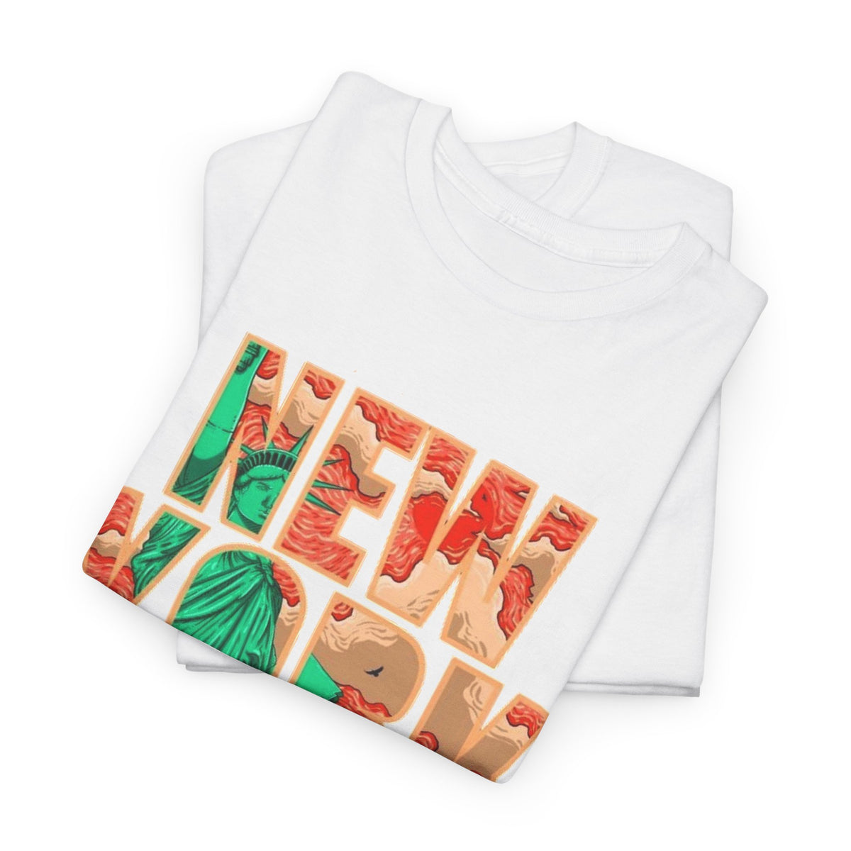 New York City Art Graphic T Shirt Men's Retro Heavy Cotton Tee