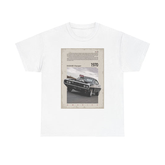 1970 Dodge Charger Graphic T Shirt Vintage Unisex Heavy Cotton Tee