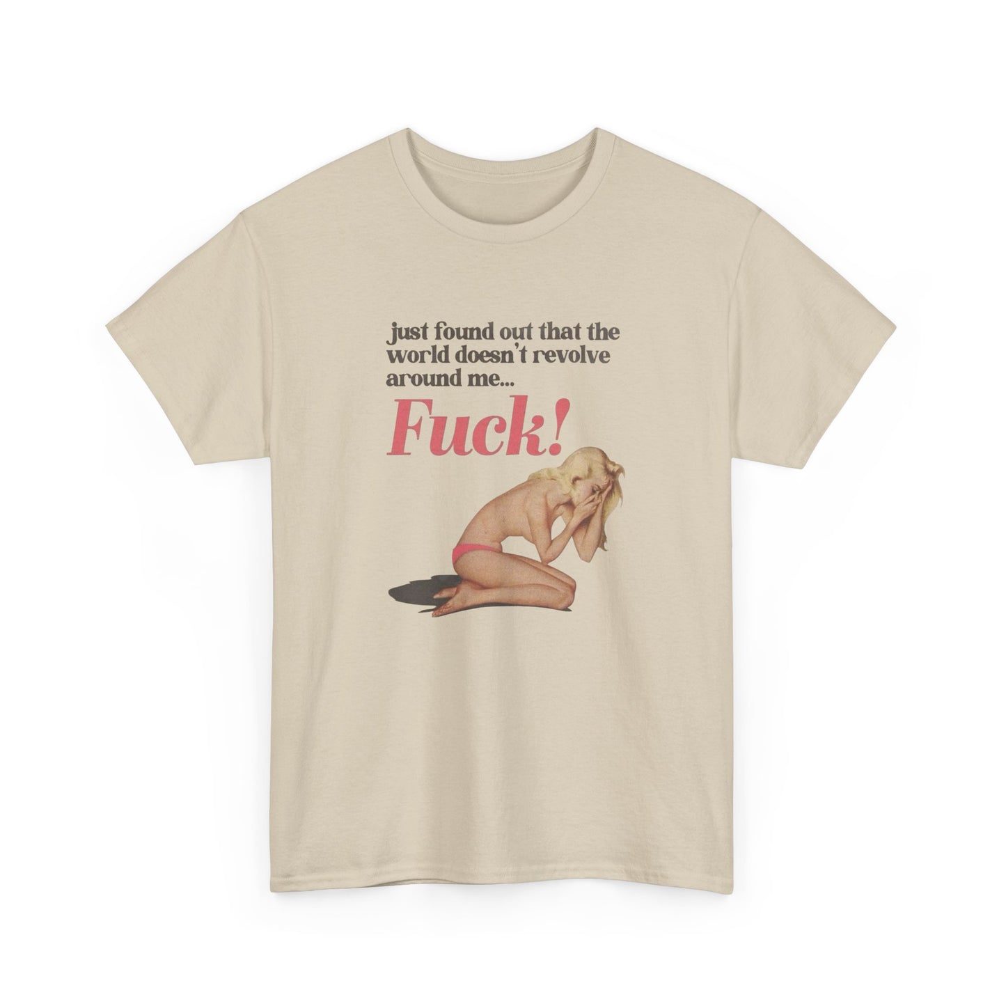 The World Doesn't Revolve Around Me Graphic T-Shirt Womens Comfy Cotton Tee NEW