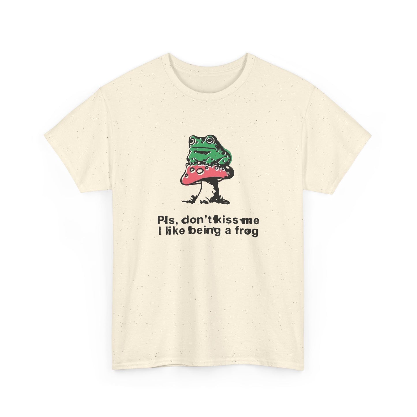 Don't Kiss Me I Like Being A Frog Graphic T Shirt Men's Heavy Cotton Tee