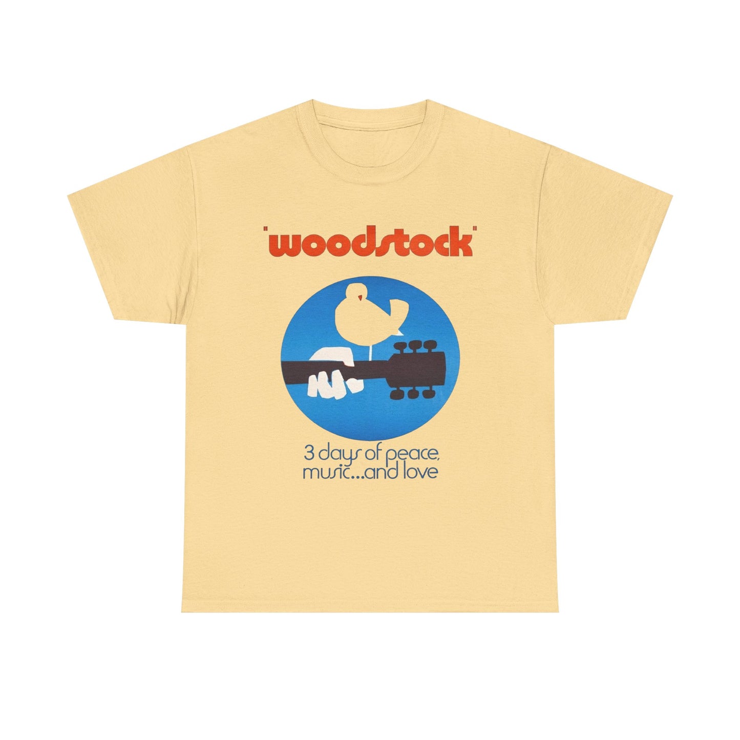 Woodstock Music Love Peace 69 Graphic T-Shirt Cotton Tee New Gift Vintage