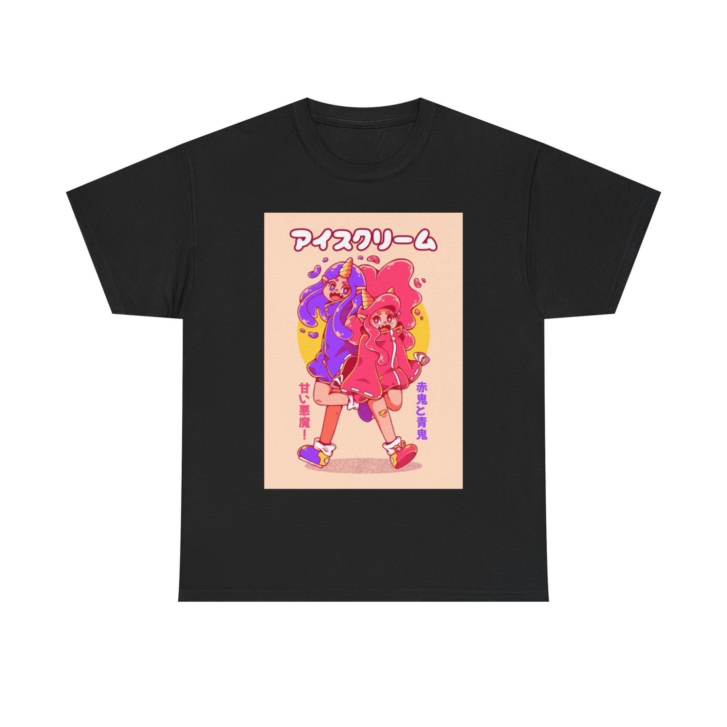 Anime Cute Tshirt Girly Cartoon Graphic retro Unisex Heavy Cotton Tee