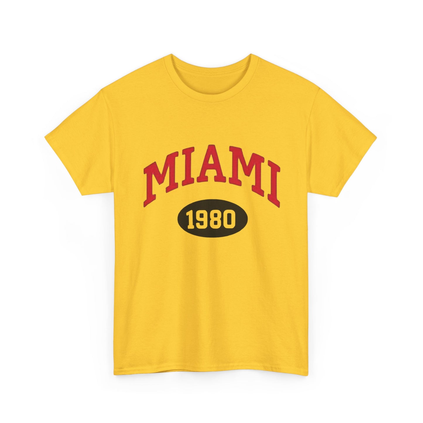 Miami 1980's Graphic T Shirt NEW Unisex Heavy Cotton Tee