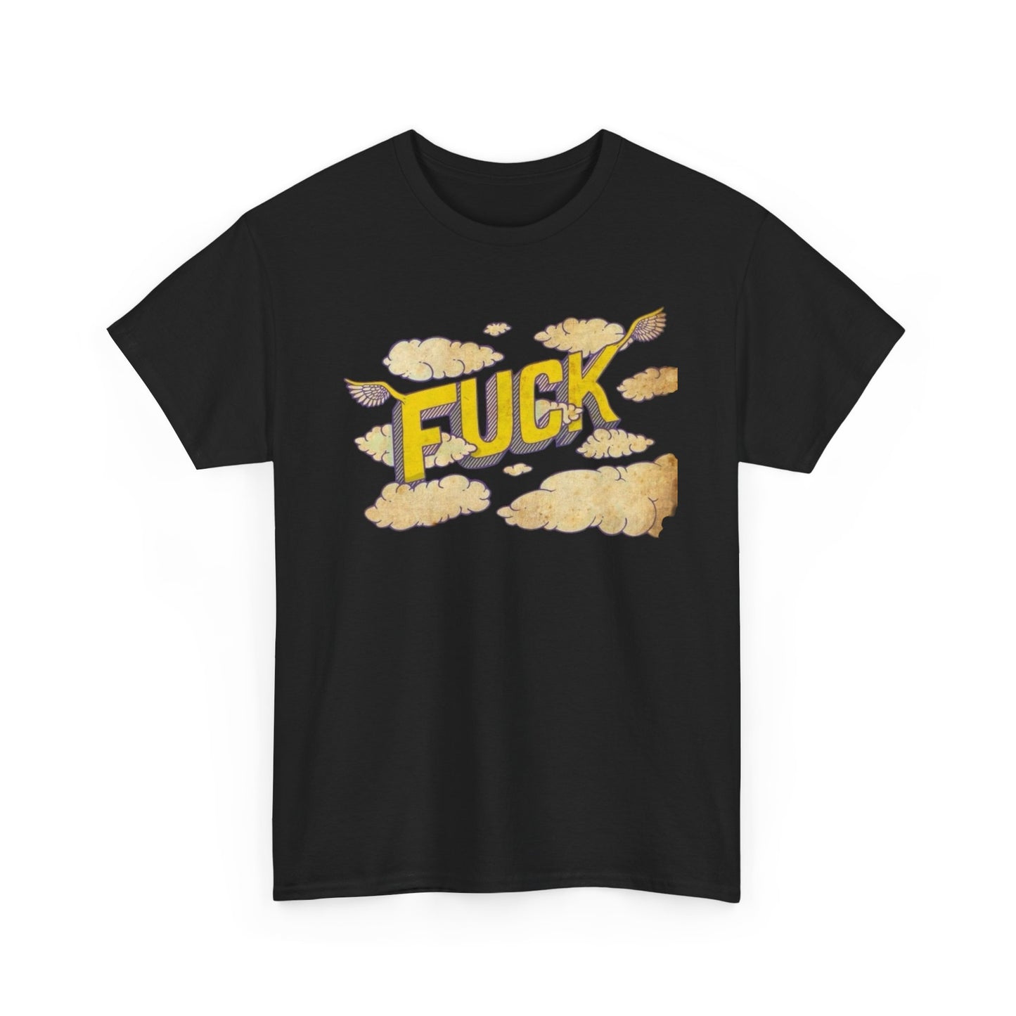 F Word Funny Clouds T-Shirt NEW Gift Unisex Heavy Cotton Tee