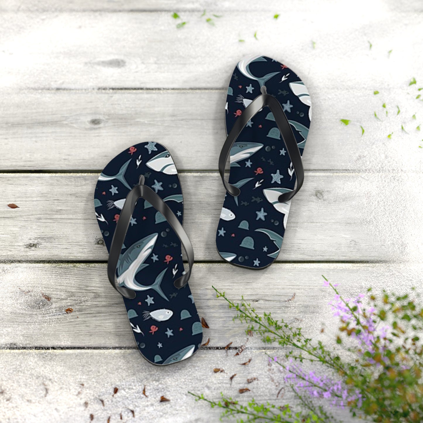 Shark Summer Sandals, Beach Shoes, Vacation Flip Flops, Pool Slides, Comfortable