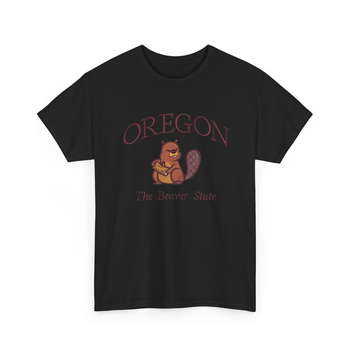 Oregon The Beaver State Graphic T Shirt NEW Unisex Heavy Cotton Tee