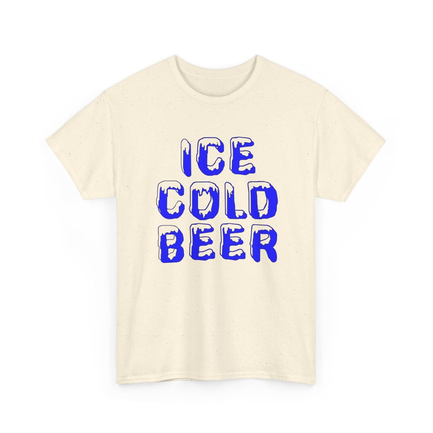 Ice Cold Beer Retro Graphic T Shirt ADULT Unisex Heavy Cotton Tee