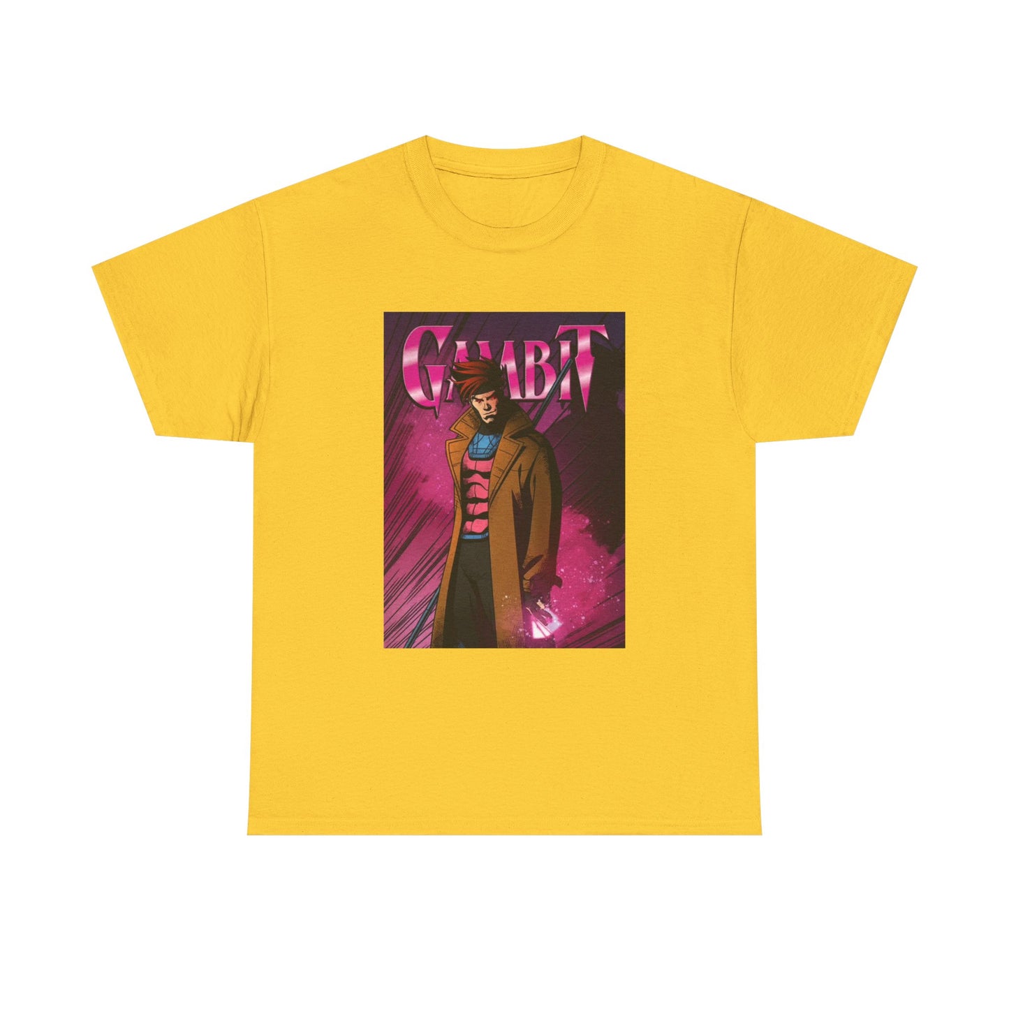 Gambit Tshirt Vintage Anime Cartoon Graphic Neon Unisex Heavy Cotton Tee