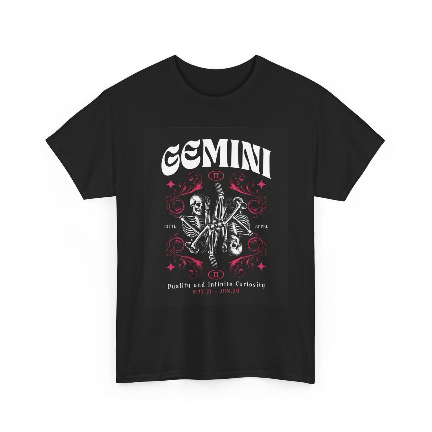 Gemini Zodiac Astrology Sign Graphic T Shirt Unisex Heavy Cotton Tee