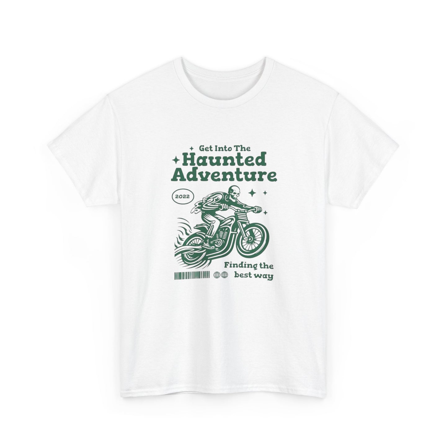 Haunted Adventure Graphic T Shirt Unisex Heavy Cotton Tee New Gift