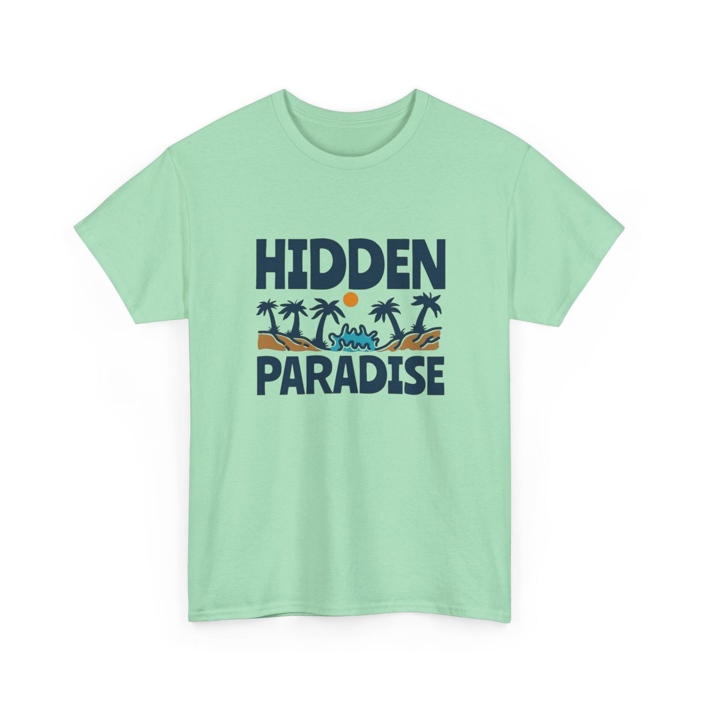 Hidden Paradise Graphic T Shirt NEW Adult Unisex Heavy Cotton Tee