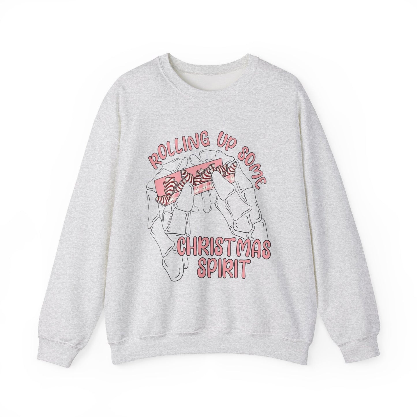 Rolling Up Some Christmas Spirit Funny Sweater NEW Heavy Crewneck Sweatshirt