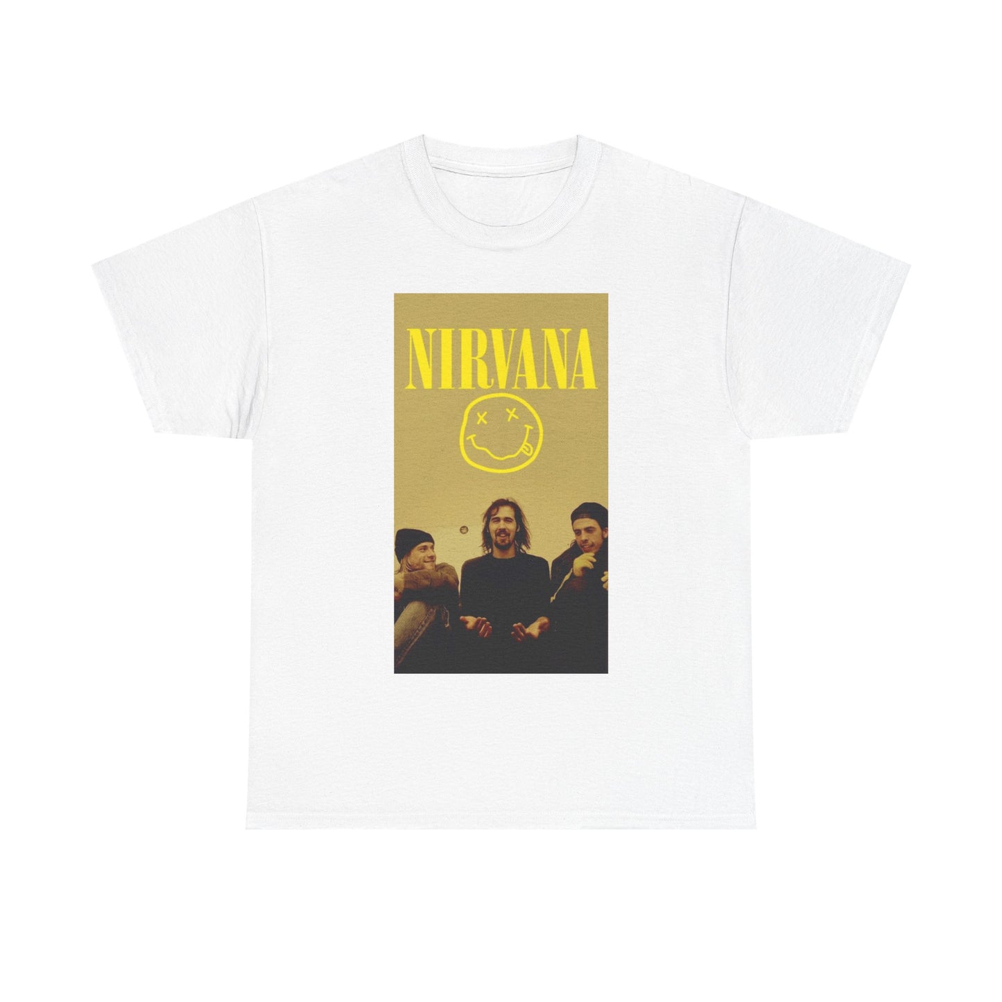 Nirvana T-shirt grunge Woodstock vintage 90s retro rock Unisex Heavy Cotton Tee