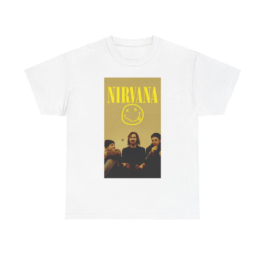 Nirvana T-shirt grunge Woodstock vintage 90s retro rock Unisex Heavy Cotton Tee