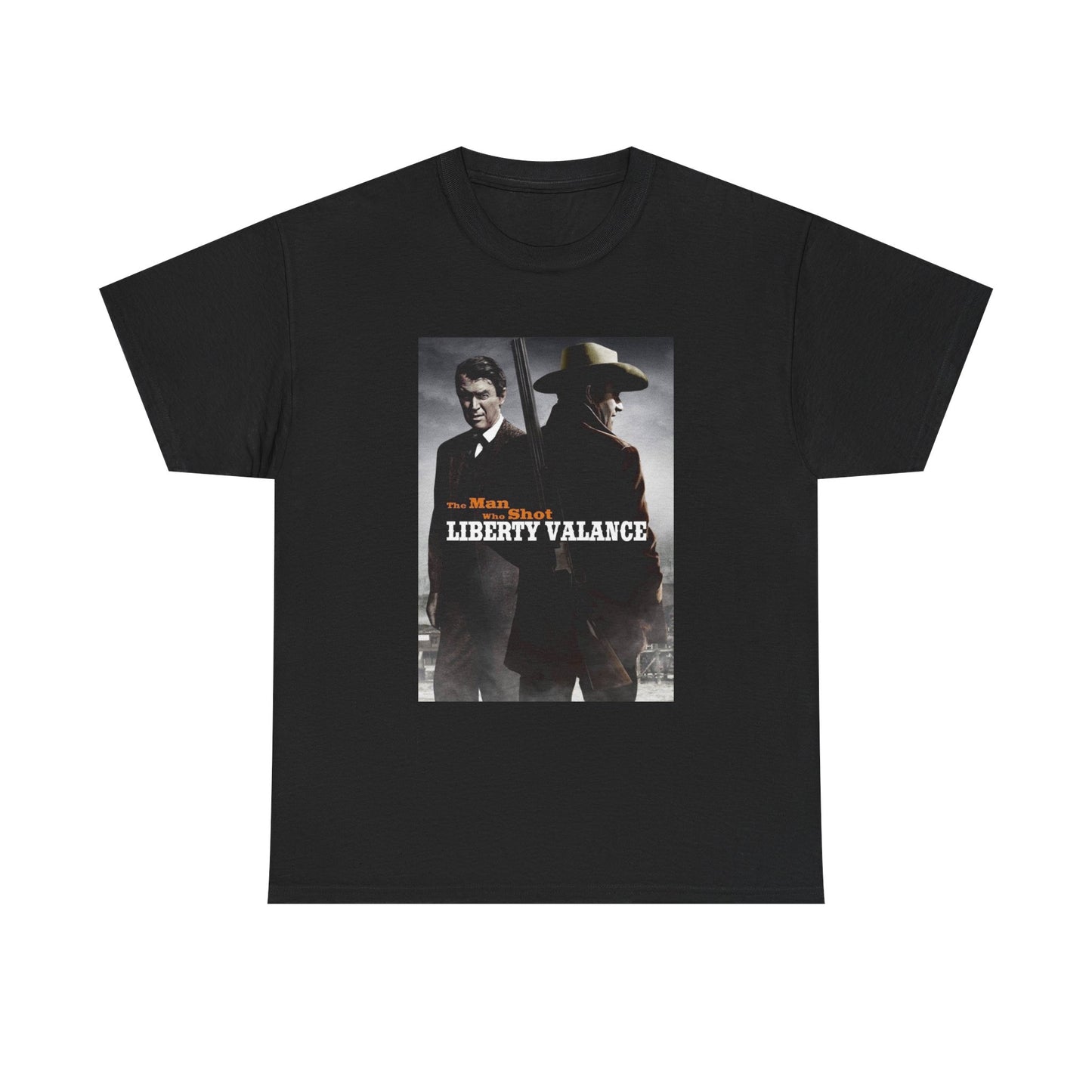 The Man Who Shot Liberty Valance Tshirt Vintage Poster Unisex Heavy Cotton Tee 1