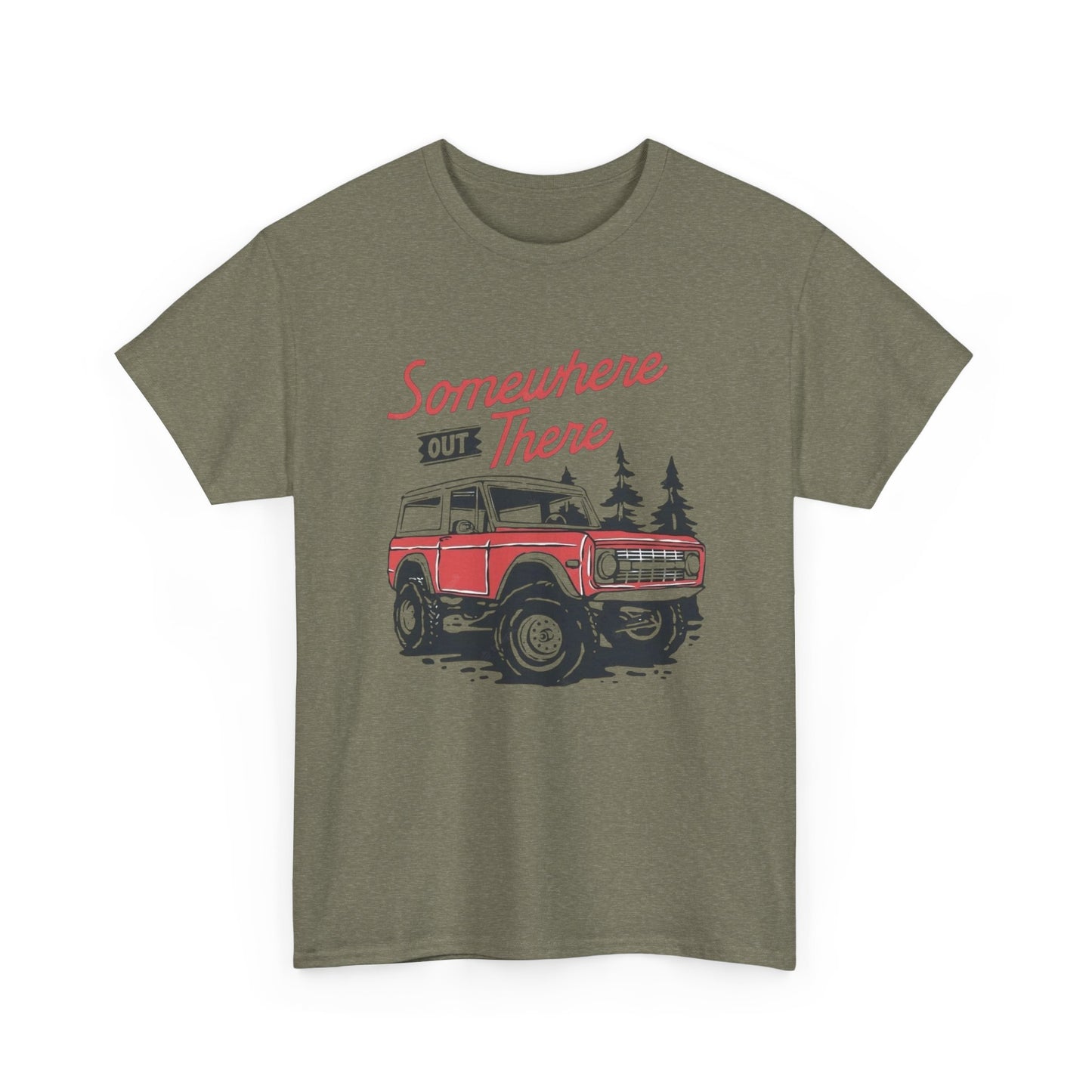 Somewhere Out There Bronco Graphic T Shirt Unisex Heavy Cotton Tee
