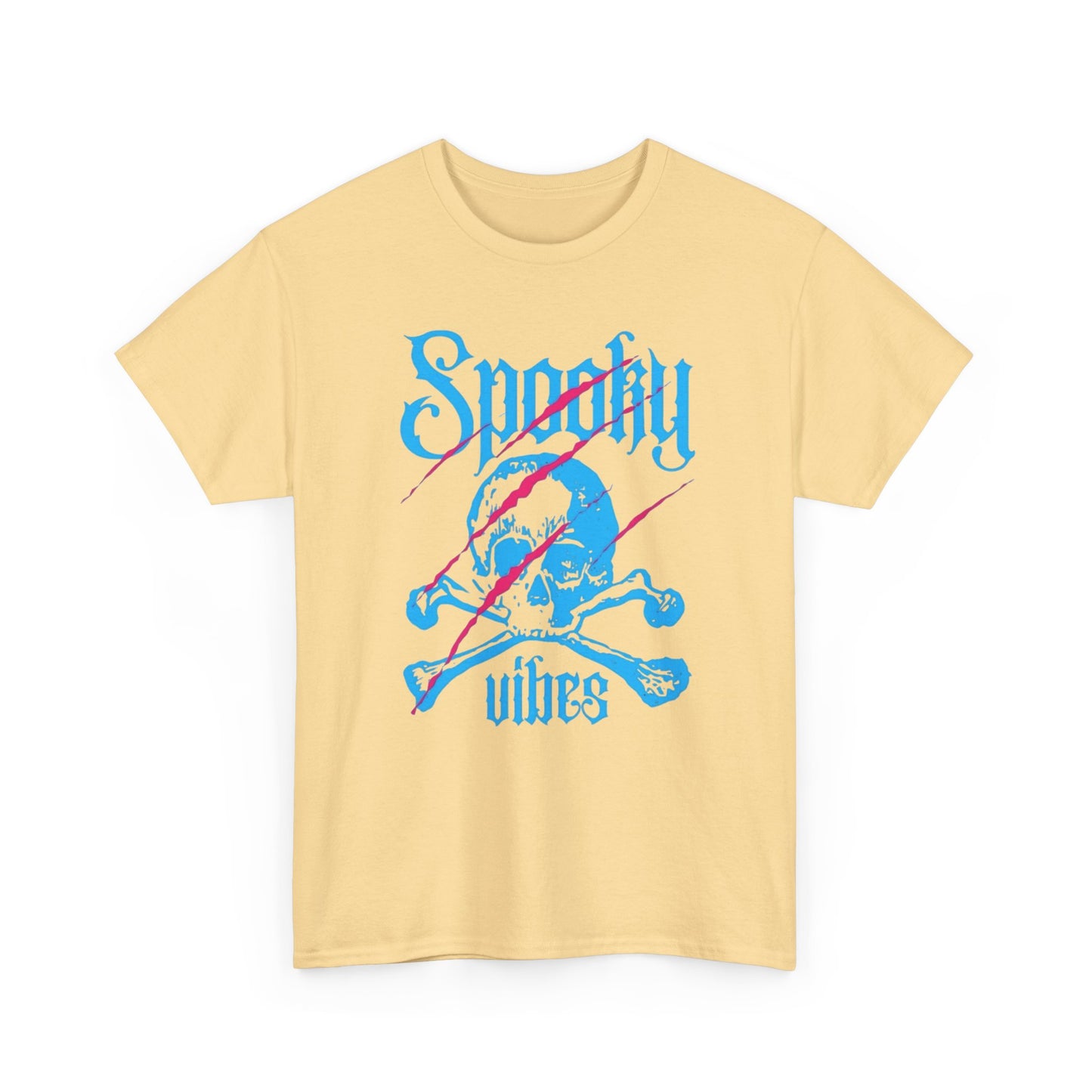 Spooky Vibes Graphic T Shirt NEW Unisex Heavy Cotton Tee