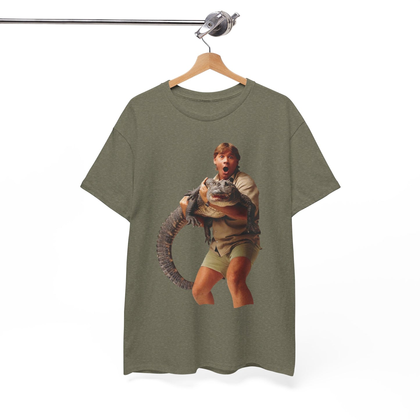 Crocodile Hunter Funny Retro 90's Graphic T Shirt Unisex Heavy Cotton Tee