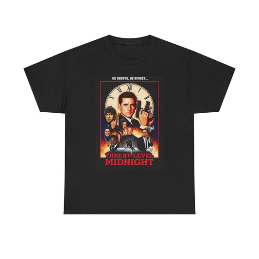 Threat Level Midnight The Office Graphic T Shirt NEW ADULT Unisex Heavy Cotton