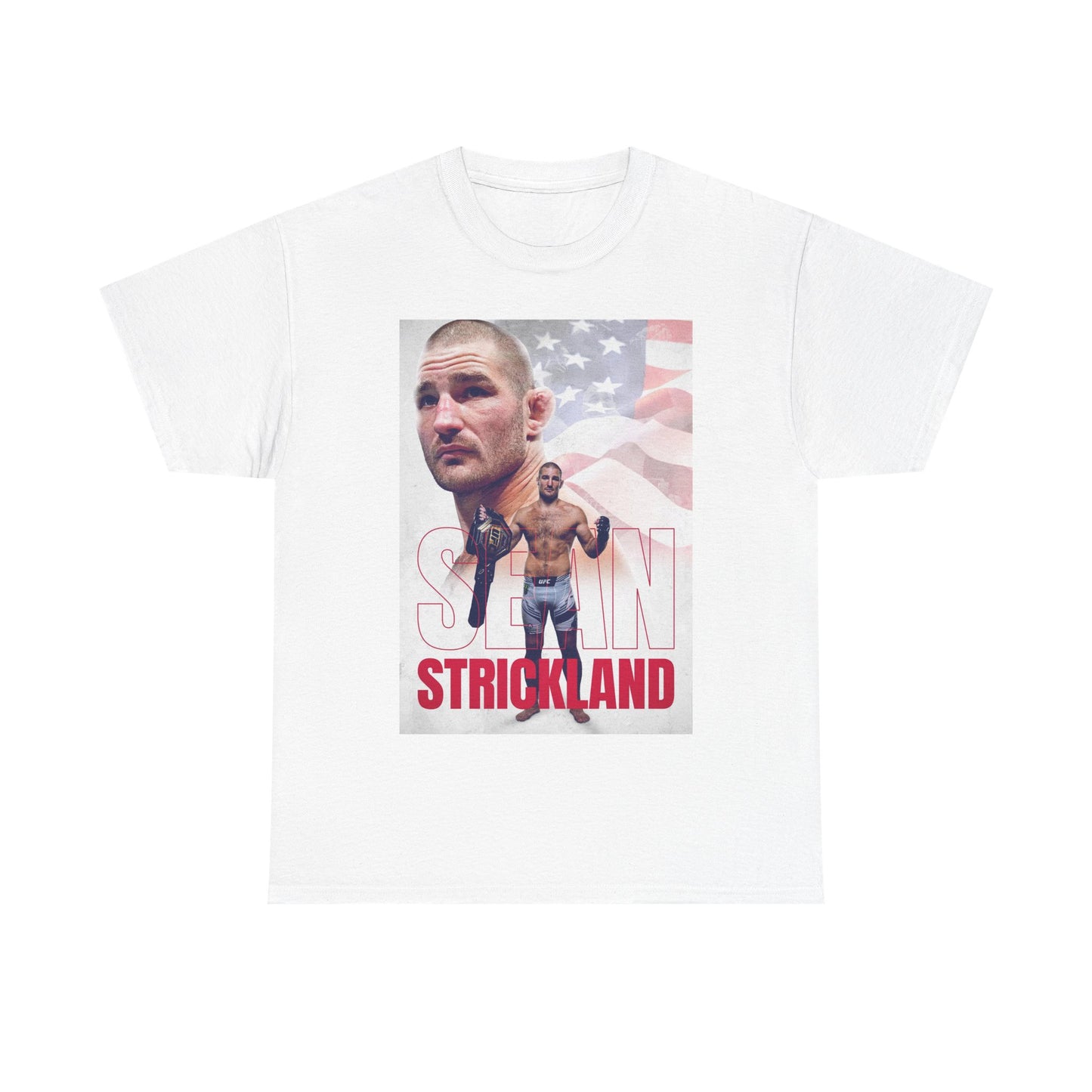 Sean Strickland UFC boxing mma vintage flag Unisex Heavy Cotton Tee