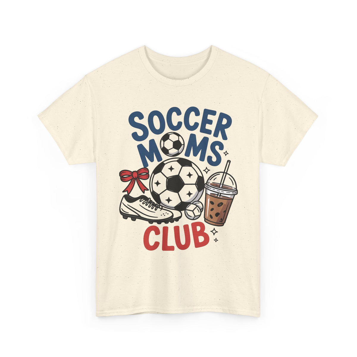 Soccer Moms Club Graphic T Shirt Women's Heavy Cotton Tee