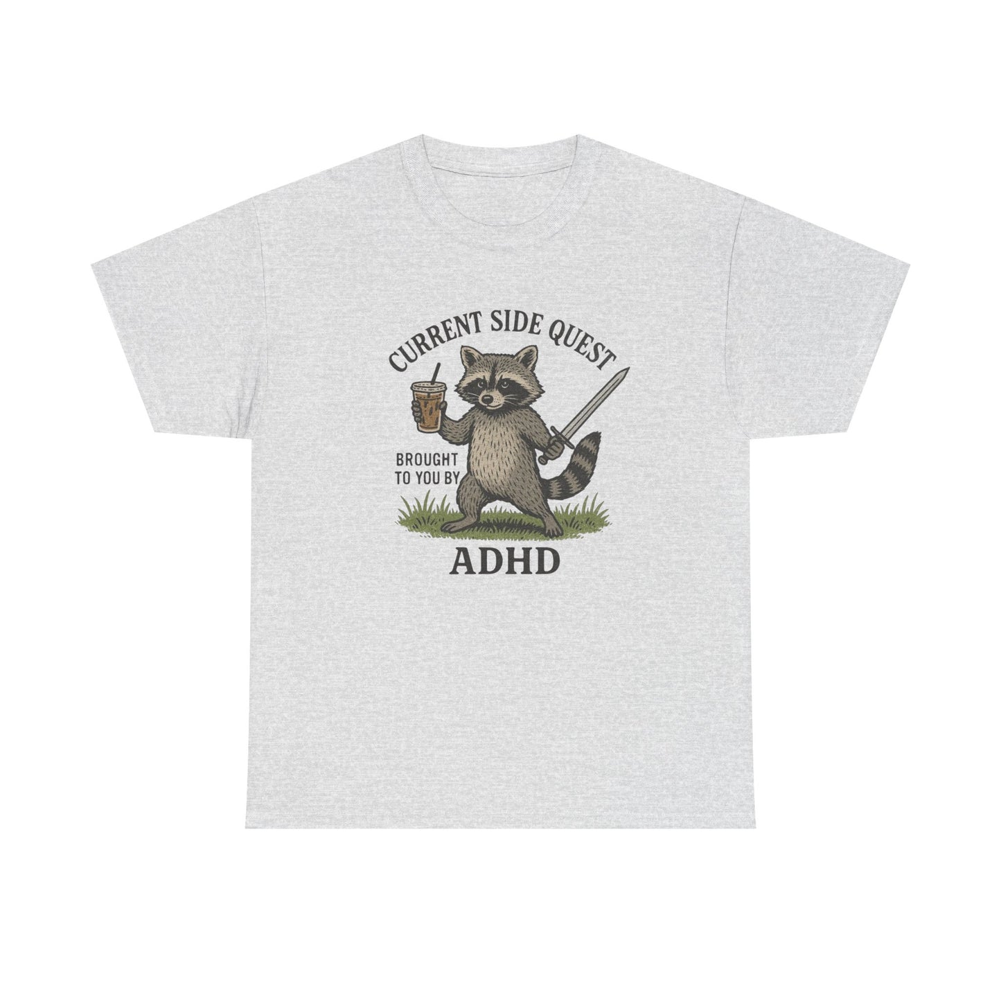 Funny ADHD Side quests Graphic T Shirt Unisex Heavy Cotton Tee Gift Vintage
