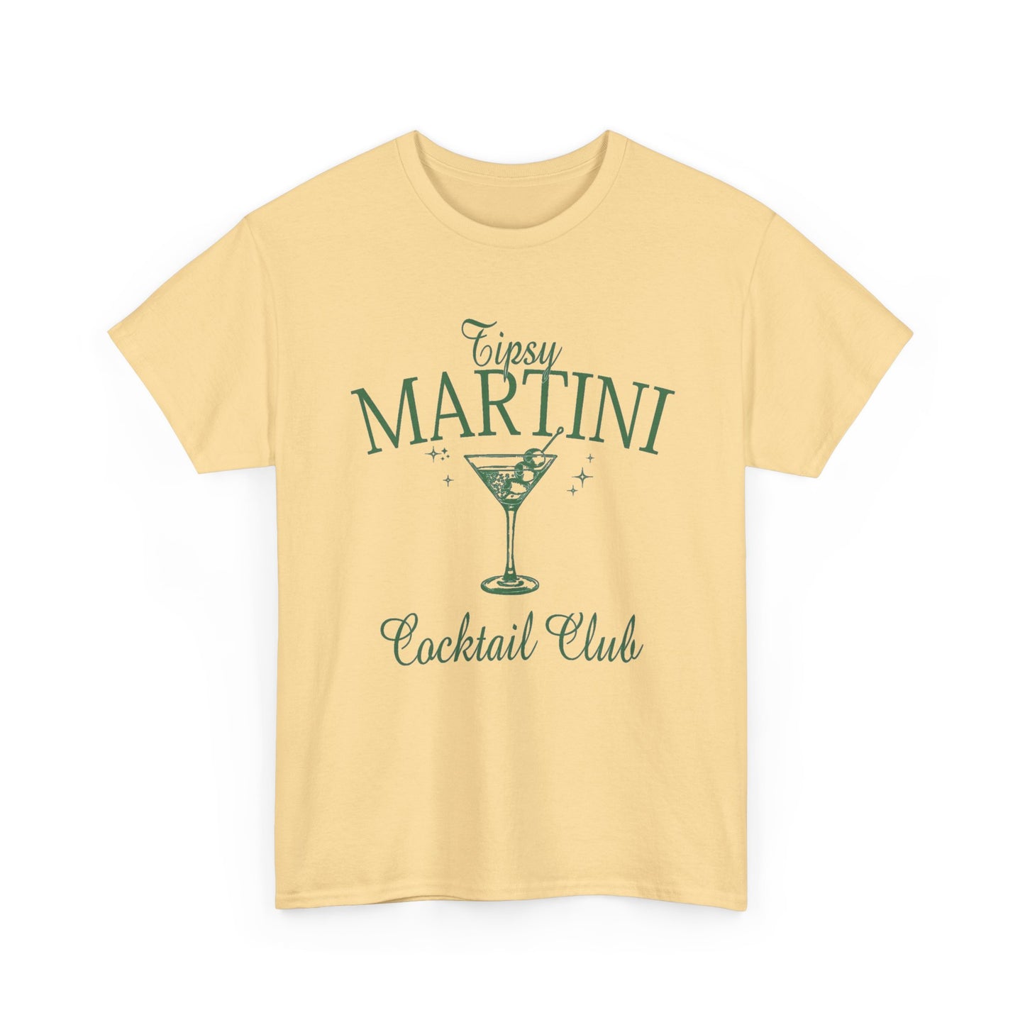 Tipsy Martini Club Graphic T Shirt NEW Unisex Heavy Cotton Tee