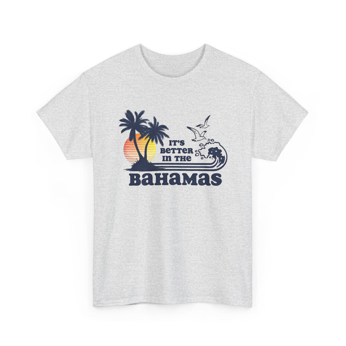 Bahamas Palm Tree Sunset Graphic T-Shirt Men's Graphic Tee