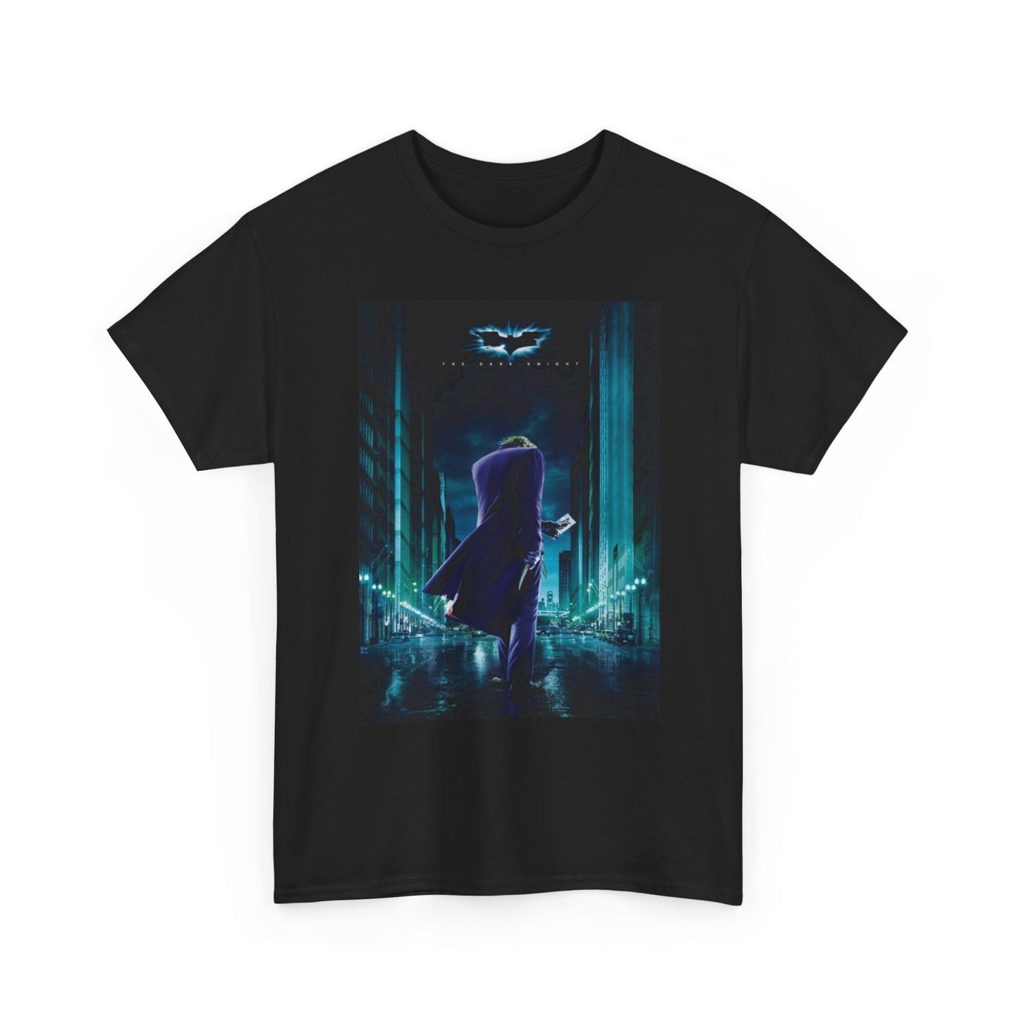 The joker 2008 Batman T Shirt poster Vintage Retro Unisex Heavy Cotton Tee