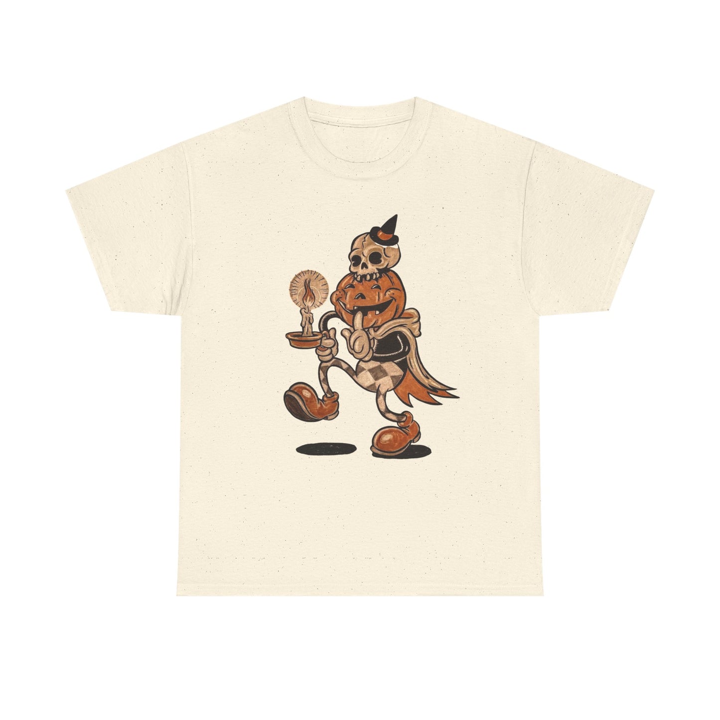 Pumpkin Head Halloween Graphic T Shirt Unisex Heavy Cotton Tee