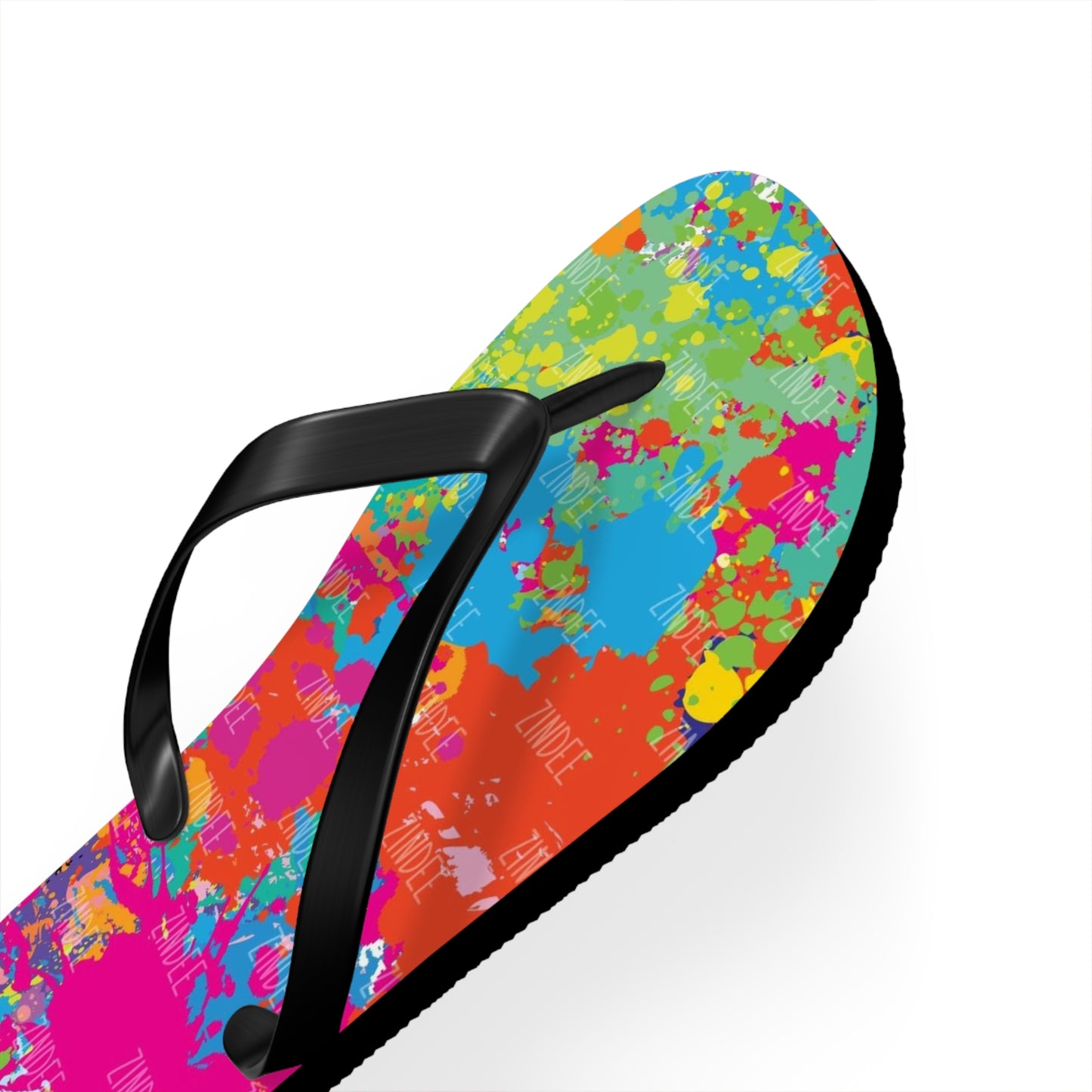 Paint Splatter Flip Flops, Sandals Slides, Summer Footwear, Brand New