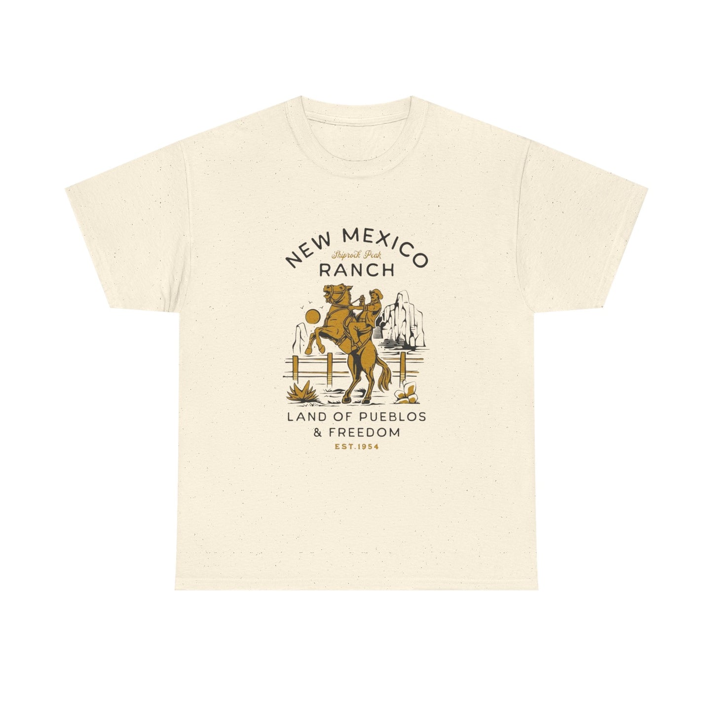 New Mexico Cowboy Vintage Graphic T Shirt Unisex Heavy Cotton Tee New Gift