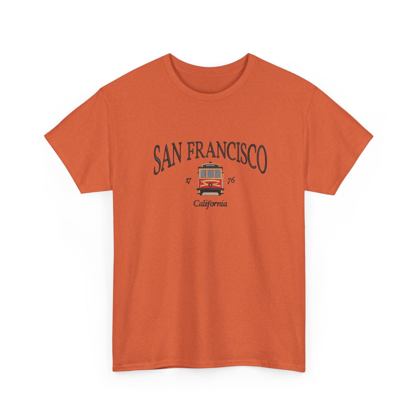 San Francisco California Trolly Graphic T Shirt NEW Unisex Heavy Cotton Tee