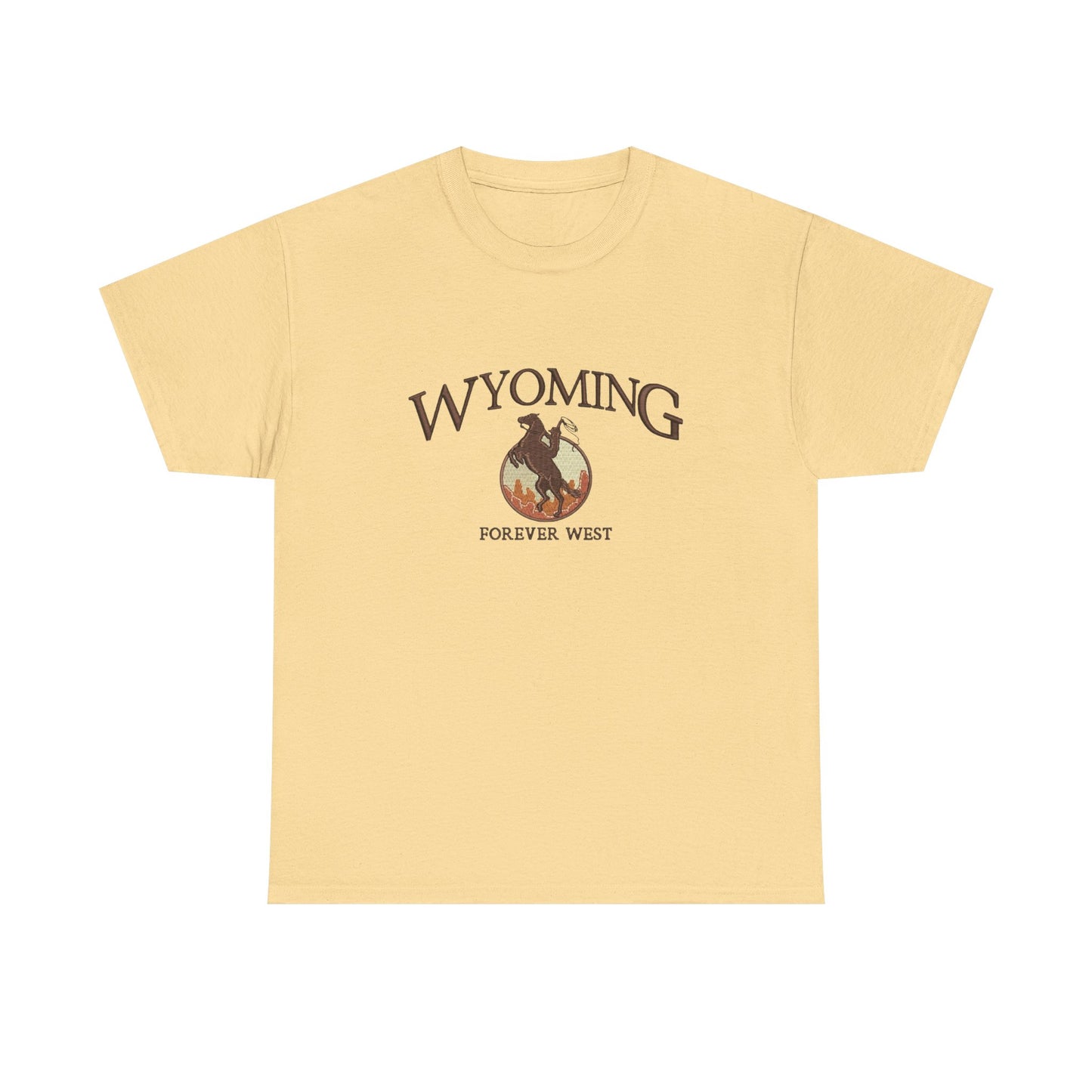 Wyoming Forever West Graphic T Shirt NEW Unisex Heavy Cotton Tee