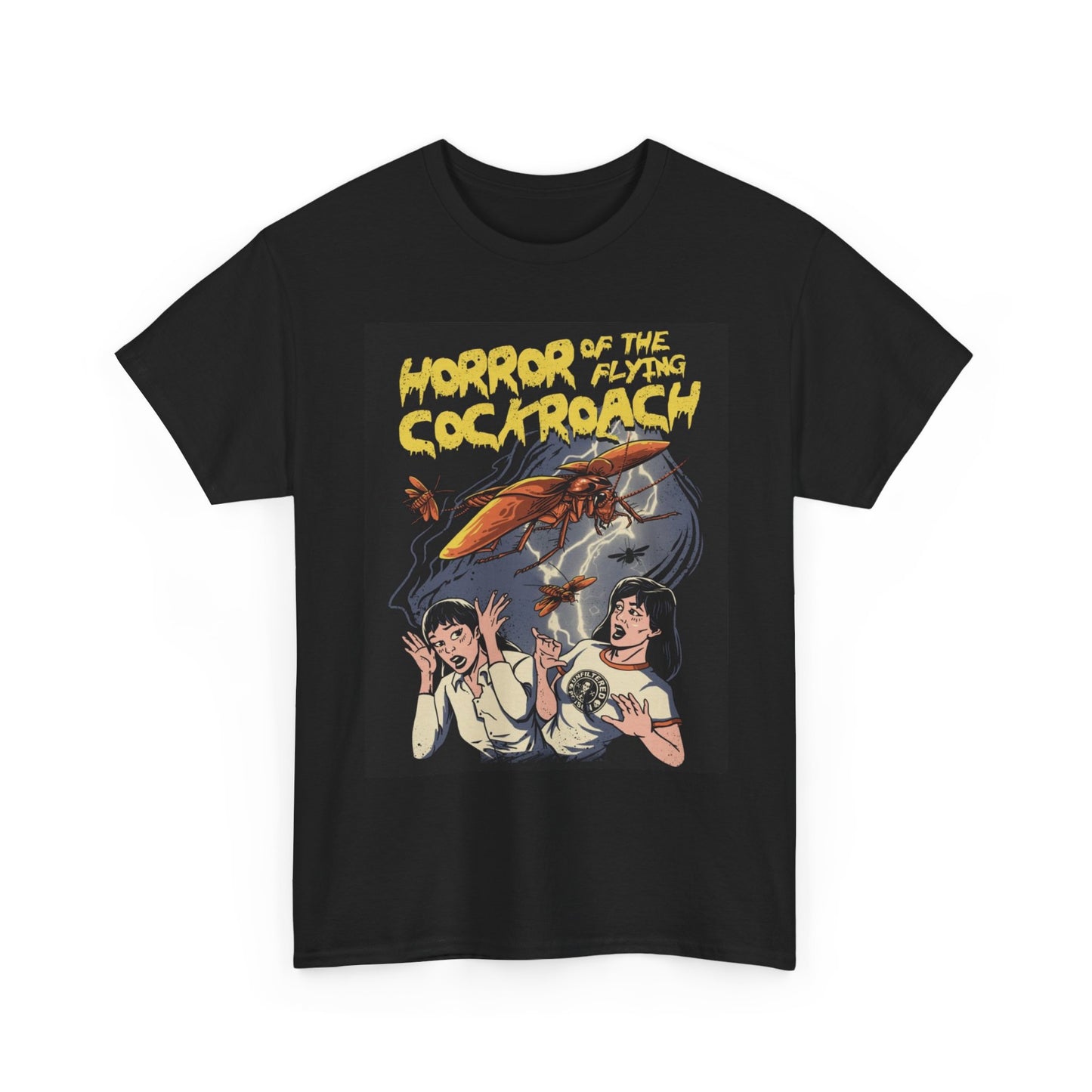 Horrors Of The Flying Cockroach Graphic T Shirt Cotton Tee