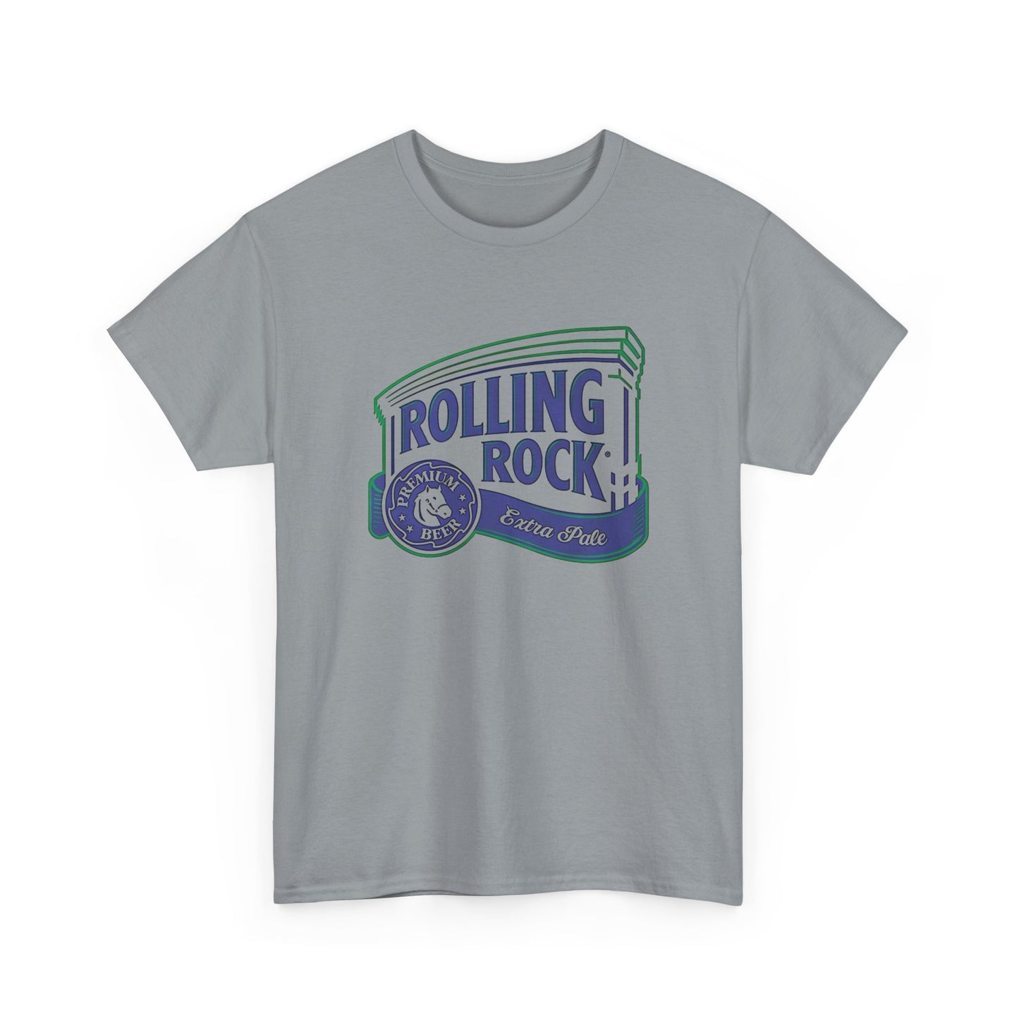 Rolling Rock Beer Vintage Graphic T Shirt NEW Unisex Heavy Cotton Tee