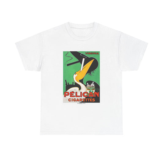 Pelican Cigarette Tshirt Vintage Poster Retro Newport Art Painting Unisex