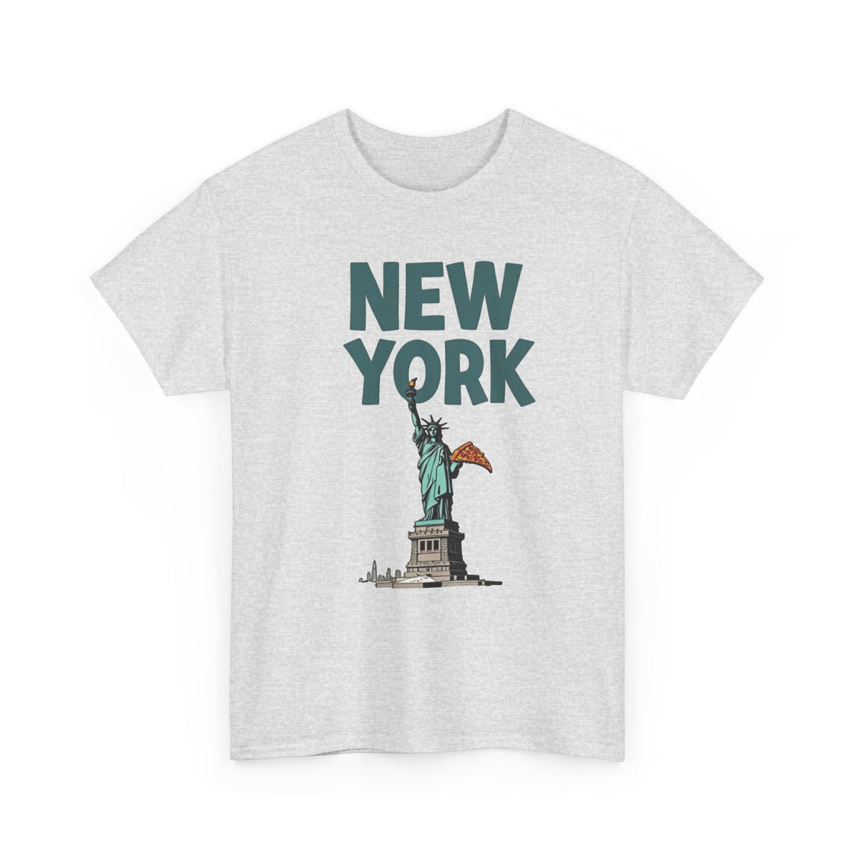 New York City Pizza Graphic T Shirt Men's Retro Heavy Cotton Tee