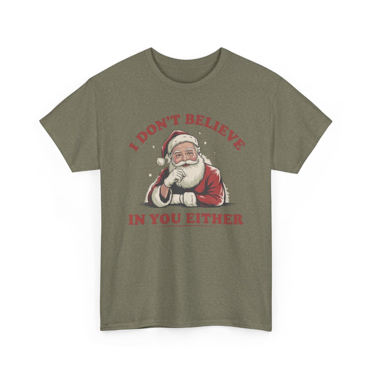 Santa's Real Funny Christmas Graphic T Shirt NEW Unisex Heavy Cotton Tee