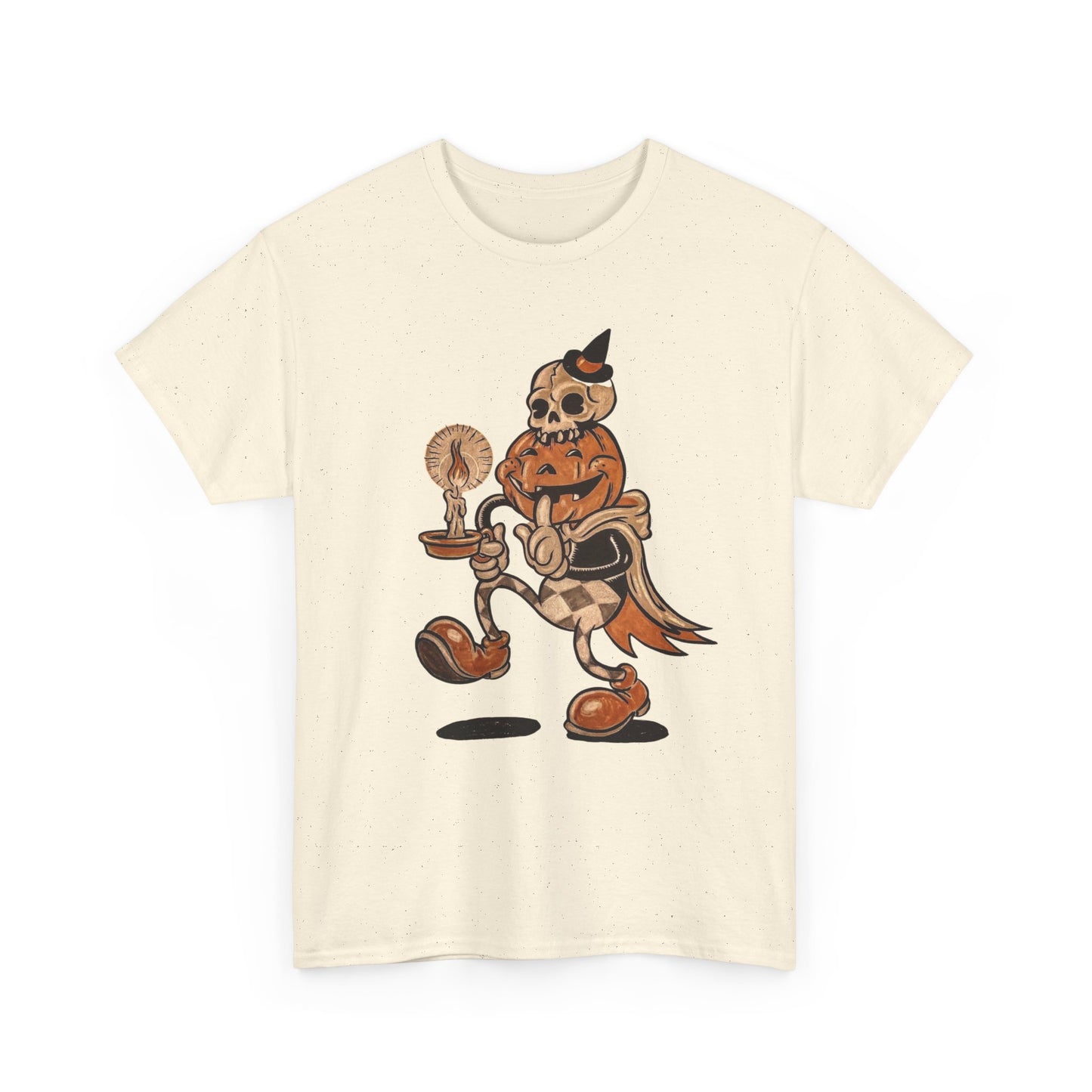 Pumpkin Head Halloween Graphic T Shirt Unisex Heavy Cotton Tee